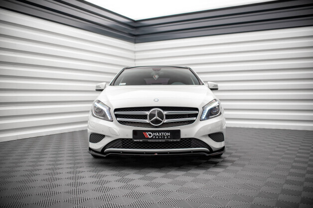 Cup Spoilerlippe Front Ansatz V.2 passend für Mercedes-Benz A W176 schwarz Hochglanz
