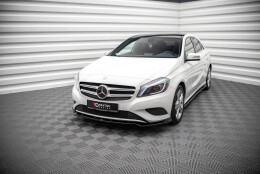 Cup Spoilerlippe Front Ansatz V.2 passend für Mercedes-Benz A W176 schwarz Hochglanz