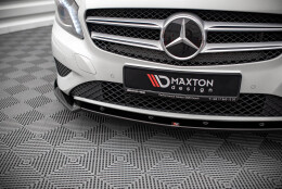 Cup Spoilerlippe Front Ansatz V.2 passend für Mercedes-Benz A W176 schwarz Hochglanz