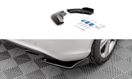 Heck Ansatz Flaps Diffusor V.1 passend für Mercedes-Benz A W176 schwarz Hochglanz