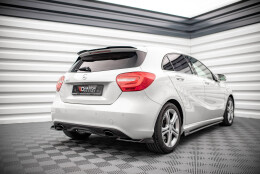 Heck Ansatz Flaps Diffusor V.1 passend für Mercedes-Benz A W176 schwarz Hochglanz