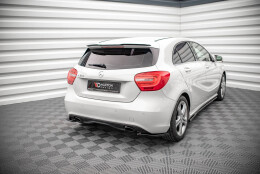 Heck Ansatz Flaps Diffusor V.2 passend für Mercedes-Benz A W176 schwarz Hochglanz
