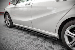 Seitenschweller Ansatz Cup Leisten V.1 passend für Mercedes-Benz A W176 schwarz Hochglanz