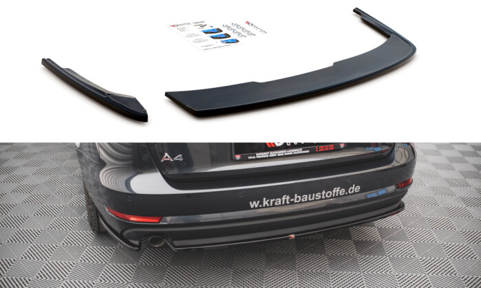 Heck Ansatz Flaps Diffusor passend für AUDI A4 B7 schwarz Hochglanz günstig  im Online-Shop von MM-Concetps kaufen