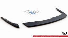 Heck Ansatz Flaps Diffusor passend für Audi A4 B9 schwarz Hochglanz