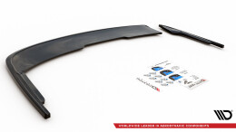 Heck Ansatz Flaps Diffusor passend für Audi A4 B9 schwarz Hochglanz
