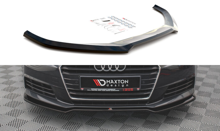 Cup Spoilerlippe Front Ansatz V.2 fur Audi A4 B9 schwarz Hochglanz 199 00