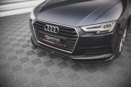 Front Spoiler Lippe Stoßstange Optik Schwarz Glanz für Audi A4 B9