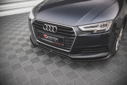 Cup Spoilerlippe Front Ansatz V.2 passend für Audi A4 B9 schwarz Hochglanz