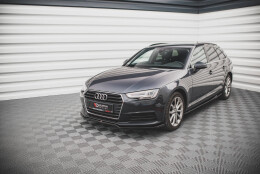 Cup Spoilerlippe Front Ansatz V.2 passend für Audi A4 B9 schwarz Hochglanz