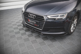 Cup Spoilerlippe Front Ansatz V.1 passend für Audi A4 B9 schwarz Hochglanz