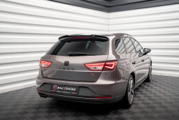 Heck Spoiler Aufsatz Abrisskante passend für Seat Leon FR Sportstourer Mk3 schwarz Hochglanz