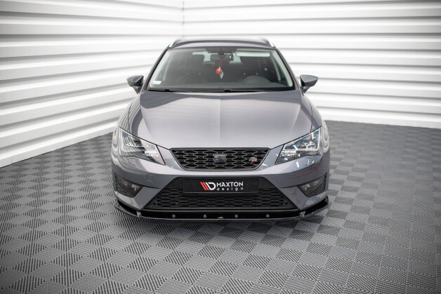 Street+ Spoilerlippe Front Ansatz V.1 passend für Seat Leon FR / CUPRA Mk3 schwarz Hochglanz