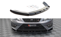 Cup Spoilerlippe Front Ansatz V.1 passend für Seat Leon FR / Cupra Mk3 schwarz Hochglanz