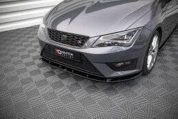 Street+ Spoilerlippe Front Ansatz V.1 passend für Seat Leon FR / CUPRA Mk3 schwarz Hochglanz