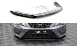 Street+ Spoilerlippe Front Ansatz V.2 passend für Seat Leon FR / CUPRA Mk3 schwarz Hochglanz