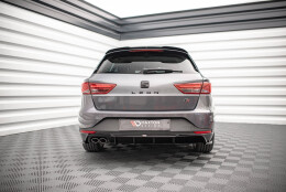 Heck Ansatz Diffusor passend für Seat Leon FR Sportstourer Mk3 schwarz Hochglanz