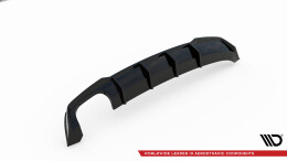 Heck Ansatz Diffusor passend für Seat Leon FR Sportstourer Mk3 schwarz Hochglanz
