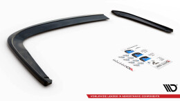 Heck Ansatz Flaps Diffusor V.1 passend für Seat Leon FR Sportstourer Mk3 schwarz Hochglanz