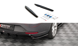 Heck Ansatz Flaps Diffusor V.2 passend für Seat Leon FR Sportstourer Mk3 schwarz Hochglanz