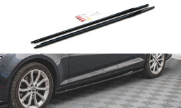 Seitenschweller Ansatz Cup Leisten passend für Audi A4 B9 schwarz Hochglanz
