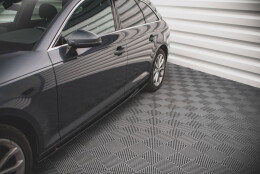 Seitenschweller Ansatz Cup Leisten passend für Audi A4 B9 schwarz Hochglanz
