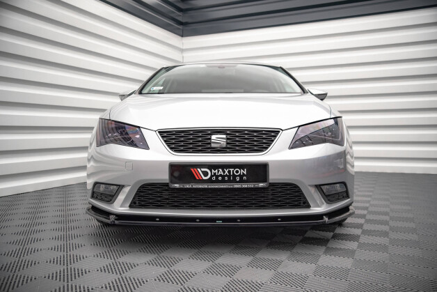 Cup Spoilerlippe Front Ansatz V.1 passend für Seat Leon Mk3 schwarz Hochglanz