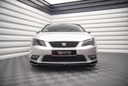 Street+ Spoilerlippe Front Ansatz V.2 passend für Seat Leon Mk3 schwarz Hochglanz