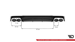 Heck Ansatz Diffusor passend für Audi A6 S-Line / S6 C8 / C8 Facelift schwarz Hochglanz