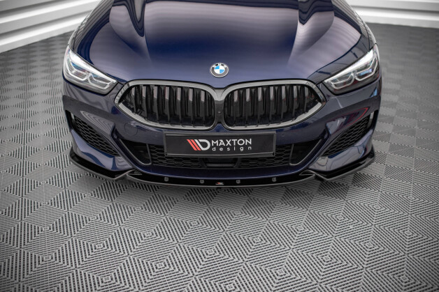 Cup Spoilerlippe Front Ansatz V.3 passend für BMW 8 Coupe G15 / 8 Gran Coupe M Paket G16 schwarz Hochglanz