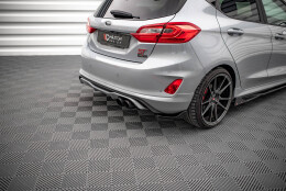 Heck Ansatz Flaps Diffusor V.1 passend für Ford Fiesta ST Mk8 schwarz Hochglanz