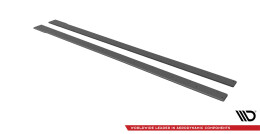 Street Pro Seitenschweller Ansatz Cup Leisten für VW Golf R Mk7 SCHWARZ