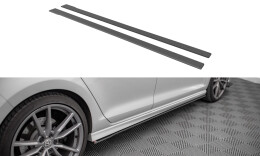 Street Pro Seitenschweller Ansatz Cup Leisten passend für VW Golf R Mk7 SCHWARZ