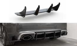 Street Pro Heckschürze Heck Ansatz Diffusor V.1 passend für Audi RS3 8V Sportback SCHWARZ