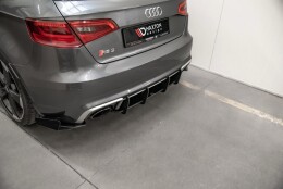 Street Pro Heckschürze Heck Ansatz Diffusor V.1 passend für Audi RS3 8V Sportback schwarz-rot