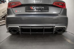 Street Pro Heckschürze Heck Ansatz Diffusor V.1 passend für Audi RS3 8V Sportback schwarz-rot