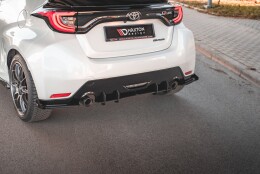 Street Pro Heckschürze Heck Ansatz Diffusor passend für Toyota GR Yaris Mk4 SCHWARZ