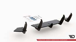 Street Pro Heckschürze Heck Ansatz Diffusor passend für Ford Focus RS Mk3 rot