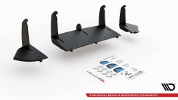Street Pro Heckschürze Heck Ansatz Diffusor passend für Ford Focus RS Mk3 rot