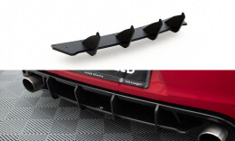 Street Pro Heckschürze Heck Ansatz Diffusor V.2 passend für VW Golf GTI Mk6 SCHWARZ