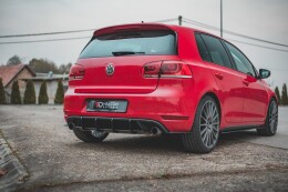 Street Pro Heckschürze Heck Ansatz Diffusor V.2 für VW Golf GTI Mk6 schwarz-rot