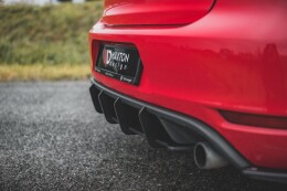 Street Pro Heckschürze Heck Ansatz Diffusor V.2 für VW Golf GTI Mk6 ROT