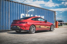 Street Pro Heckschürze Heck Ansatz Diffusor für Mercedes-AMG C43 Coupe C205 SCHWARZ-ROT