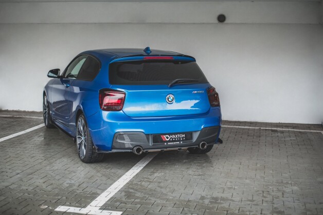 Street Pro Heckschürze Heck Ansatz Diffusor passend für BMW M135i F20 schwarz-rot