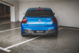 Street Pro Heckschürze Heck Ansatz Diffusor passend für BMW M135i F20 schwarz-rot