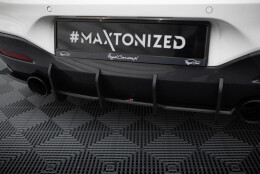 Street Pro Heckschürze Heck Ansatz Diffusor V.3 passend für BMW M140i schwarz-rot