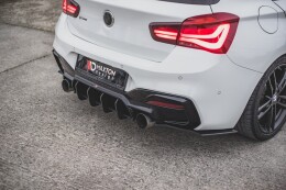 Street Pro Heckschürze Heck Ansatz Diffusor V.4 für BMW M140i SCHWARZ-ROT