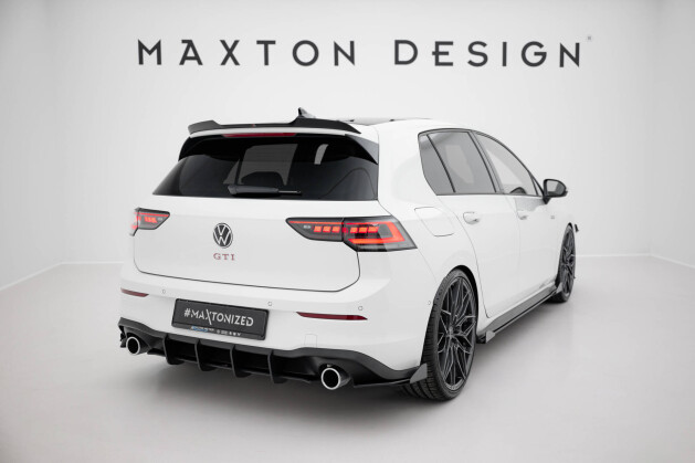 Street Pro Heckschürze Heck Ansatz Diffusor V.1 passend für VW Golf 8 GTI SCHWARZ