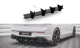 Street Pro Heckschürze Heck Ansatz Diffusor V.1 für VW Golf 8 GTI SCHWARZ-ROT