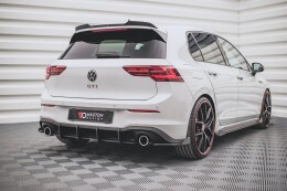 Street Pro Heckschürze Heck Ansatz Diffusor V.1 für VW Golf 8 GTI SCHWARZ-ROT